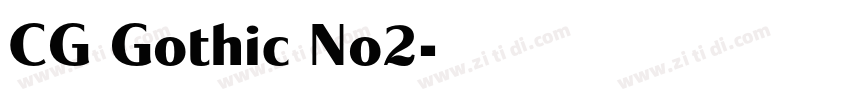 CG Gothic No2字体转换